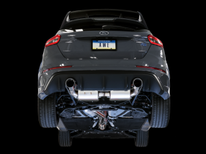 AWE Tuning - AWE Tuning Ford Focus RS Touring Edition Cat-back Exhaust- Resonated - Chrome Silver Tips - Image 4