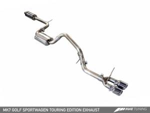 AWE Tuning - AWE Tuning VW MK7 Golf SportWagen Touring Edition Exhaust w/Chrome Silver Tips (90mm) - Image 1