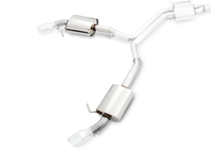 AWE Tuning - AWE Tuning Audi B9 A4 Touring Edition Exhaust Dual Outlet - Chrome Silver Tips (Includes DP) - Image 7