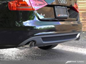 AWE Tuning - AWE Tuning Audi B8 A4 3.2L Touring Edition Exhaust - Dual 88.9mm (3.5in) Diamond Black Tips - Image 2