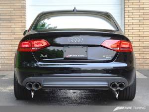 AWE Tuning - AWE Tuning Audi B8 A4 Touring Edition Exhaust - Quad Tip Polished Silver Tips - Image 2
