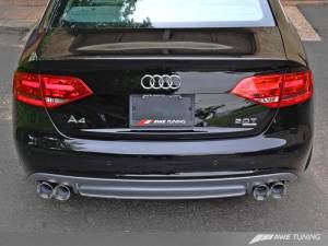AWE Tuning - AWE Tuning Audi B8 A4 Touring Edition Exhaust - Quad Tip Polished Silver Tips - Image 6