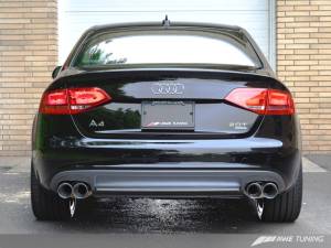 AWE Tuning - AWE Tuning Audi B8 A4 Touring Edition Exhaust - Quad Tip Polished Silver Tips - Image 7