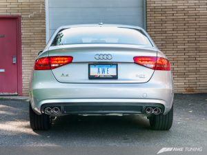 AWE Tuning - AWE Tuning Audi B8 A4 Touring Edition Exhaust - Quad Tip Polished Silver Tips - Image 10