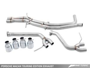 AWE Tuning - AWE Tuning Porsche Macan Touring Edition Exhaust System - Chrome Silver 102mm Tips - Image 2