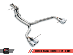 AWE Tuning - AWE Tuning Porsche Macan Touring Edition Exhaust System - Chrome Silver 102mm Tips - Image 3