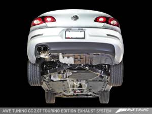 AWE Tuning - AWE Tuning VW CC 2.0T Touring Edition Performance Exhaust - Diamond Black Tips - Image 1