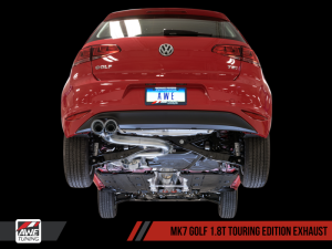 AWE Tuning - AWE Tuning VW MK7 Golf 1.8T Touring Edition Exhaust w/Diamond Black Tips (90mm) - Image 2