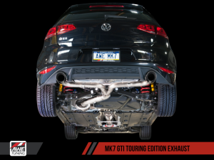 AWE Tuning - AWE Tuning VW MK7 GTI Touring Edition Exhaust - Diamond Black Tips - Image 2