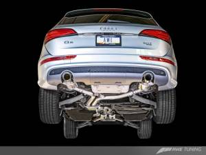 AWE Tuning - AWE Tuning Audi 8R Q5 3.0T Touring Edition Exhaust Dual Outlet Chrome Silver Tips - Image 1
