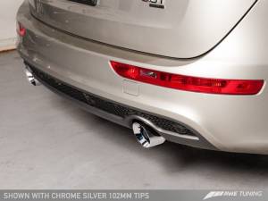 AWE Tuning - AWE Tuning Audi 8R Q5 3.0T Touring Edition Exhaust Dual Outlet Chrome Silver Tips - Image 3