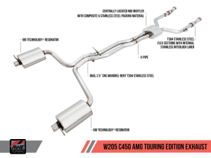 AWE Tuning - AWE Tuning Mercedes-Benz W205 C450 AMG / C400 Touring Edition Exhaust - Image 1