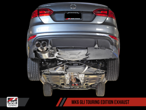 AWE Tuning - AWE Tuning Mk6 GLI 2.0T - Mk6 Jetta 1.8T Touring Edition Exhaust - Polished Silver Tips - Image 2