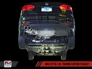 AWE Tuning - AWE Tuning Mk6 Jetta 2.5L Touring Edition Exhaust - Diamond Black Tips - Image 2