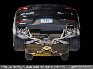 AWE Tuning - AWE Tuning Panamera 2/4 Touring Edition Exhaust (2011-2013) - w/Chrome Silver Tips - Image 4