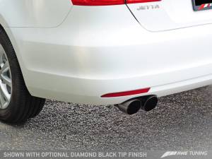 AWE Tuning - AWE Tuning MK6 Jetta TDI Touring Edition Exhaust - Diamond Black Tips - Image 4