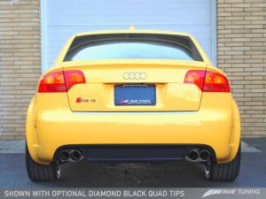 AWE Tuning - AWE Tuning Audi B7 RS4 Track Edition Exhaust - Diamond Black Tips - Image 4