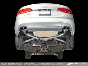 AWE Tuning - AWE Tuning Audi B8 / B8.5 S4 3.0T Track Edition Exhaust - Diamond Black Tips (90mm) - Image 2