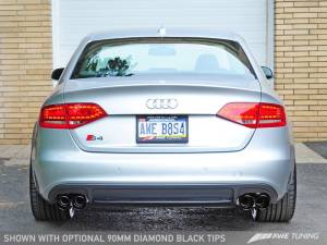 AWE Tuning - AWE Tuning Audi B8 / B8.5 S4 3.0T Track Edition Exhaust - Diamond Black Tips (90mm) - Image 3