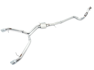 AWE Tuning - AWE Tuning Audi B9 A4 Track Edition Exhaust Dual Outlet - Chrome Silver Tips (Includes DP) - Image 5