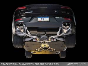 AWE Tuning - AWE Tuning Panamera 2/4 Track Edition Exhaust (2011-2013) - w/Chrome Silver Tips - Image 2