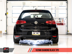 AWE Tuning - AWE Tuning VW MK7 GTI Track Edition Exhaust - Diamond Black Tips - Image 8