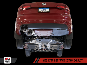 AWE Tuning - AWE Tuning Mk6 GLI 2.0T - Mk6 Jetta 1.8T Track Edition Exhaust - Polished Silver Tips - Image 3