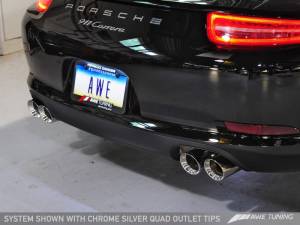 AWE Tuning - AWE Tuning 991 Carrera Performance Exhaust - Chrome Silver Tips - Image 4