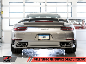 AWE Tuning - AWE Tuning Porsche 991.2 Turbo Performance Exhaust and High-Flow Cat Sections - For OE Tips - Image 5