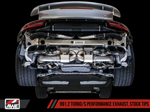 AWE Tuning - AWE Tuning Porsche 991.2 Turbo Performance Exhaust and High-Flow Cat Sections - For OE Tips - Image 8