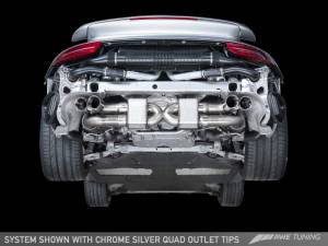 AWE Tuning - AWE Tuning Porsche 991.1 Turbo Performance Exhaust and High-Flow Cats - Silver Quad Tips - Image 10