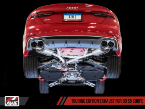 AWE Tuning - AWE Tuning Audi B9 S5 3.0T Touring Edition Exhaust - Chrome Silver Tips (102mm) - Image 4