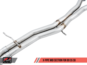AWE Tuning - AWE Tuning Audi B9 S5 Sportback Track Edition Exhaust - Non-Resonated (Black 90mm Tips) - Image 5