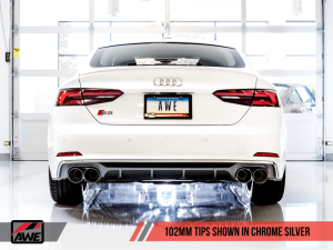 AWE Tuning - AWE Tuning Audi B9 S5 Sportback Track Edition Exhaust - Non-Resonated (Silver 102mm Tips) - Image 3