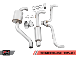 AWE Tuning - AWE Tuning Volkswagen GTI MK7.5 2.0T Touring Edition Exhaust w/Chrome Silver Tips 102mm - Image 4