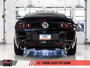 AWE Tuning - AWE Tuning S197 Mustang GT Axle-back Exhaust - Track Edition (Chrome Silver Tips) - Image 3