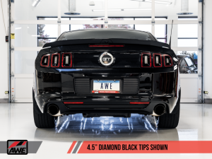 AWE Tuning - AWE Tuning S197 Mustang GT Axle-back Exhaust - Track Edition (Diamond Black Tips) - Image 2