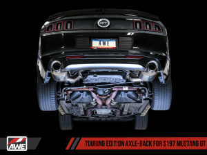 AWE Tuning - AWE Tuning S197 Mustang GT Axle-back Exhaust - Touring Edition (Chrome Silver Tips) - Image 3