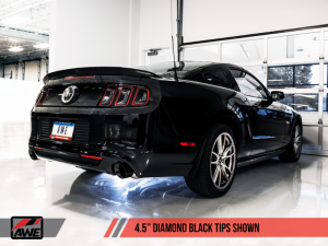 AWE Tuning - AWE Tuning S197 Mustang GT Axle-back Exhaust - Touring Edition (Diamond Black Tips) - Image 2