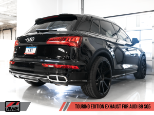 AWE Tuning - AWE Tuning Audi B9 SQ5 Non-Resonated Touring Edition Cat-Back Exhaust - No Tips (Turn Downs) - Image 3