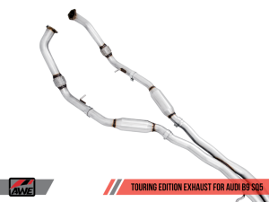 AWE Tuning - AWE Tuning Audi B9 SQ5 Non-Resonated Touring Edition Cat-Back Exhaust - No Tips (Turn Downs) - Image 5