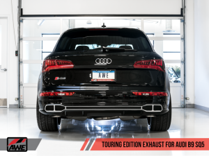 AWE Tuning - AWE Tuning Audi B9 SQ5 Non-Resonated Touring Edition Cat-Back Exhaust - No Tips (Turn Downs) - Image 10
