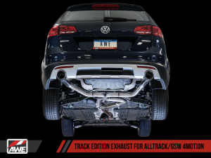 AWE Tuning - AWE Tuning VW MK7 Golf Alltrack/Sportwagen 4Motion Track Edition Exhaust - Polished Silver Tips - Image 1