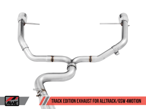 AWE Tuning - AWE Tuning VW MK7 Golf Alltrack/Sportwagen 4Motion Track Edition Exhaust - Polished Silver Tips - Image 4