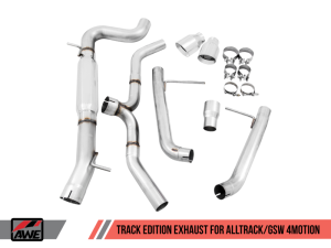 AWE Tuning - AWE Tuning VW MK7 Golf Alltrack/Sportwagen 4Motion Track Edition Exhaust - Polished Silver Tips - Image 6