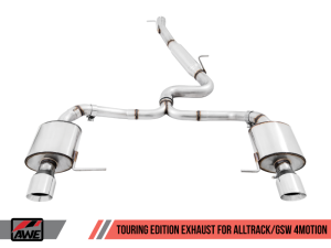 AWE Tuning - AWE Tuning VW MK7 Golf Alltrack/Sportwagen 4Motion Touring Edition Exhaust - Polished Silver Tips - Image 2