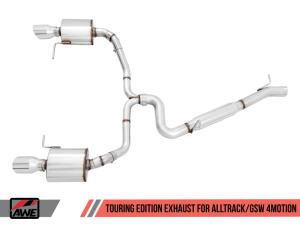 AWE Tuning - AWE Tuning VW MK7 Golf Alltrack/Sportwagen 4Motion Touring Edition Exhaust - Polished Silver Tips - Image 4
