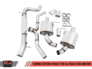 AWE Tuning - AWE Tuning VW MK7 Golf Alltrack/Sportwagen 4Motion Touring Edition Exhaust - Polished Silver Tips - Image 5