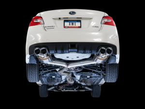 AWE Tuning - AWE Tuning 2015+ Subaru WRX VA Sedan Touring Edition Exhaust - Chrome Silver Tips (102mm) - Image 7