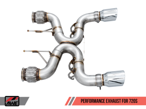 AWE Tuning - AWE Tuning McLaren 720S Performance Exhaust - Chrome Silver Tips - Image 2